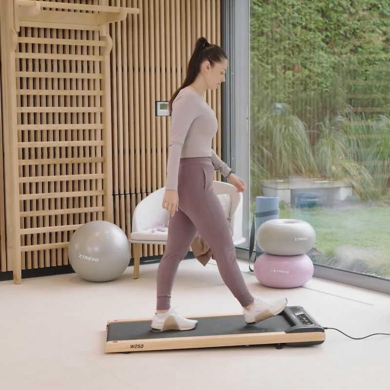 TREXO TXO-W250 Walking Pad tapis roulant elettrico nero/marrone 18