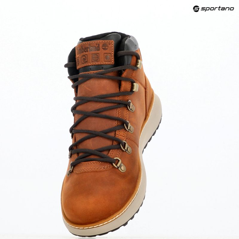 Uomo Timberland Hudson Road Mid Lace impermeabile Chukka ruggine stivali pieno fiore 9