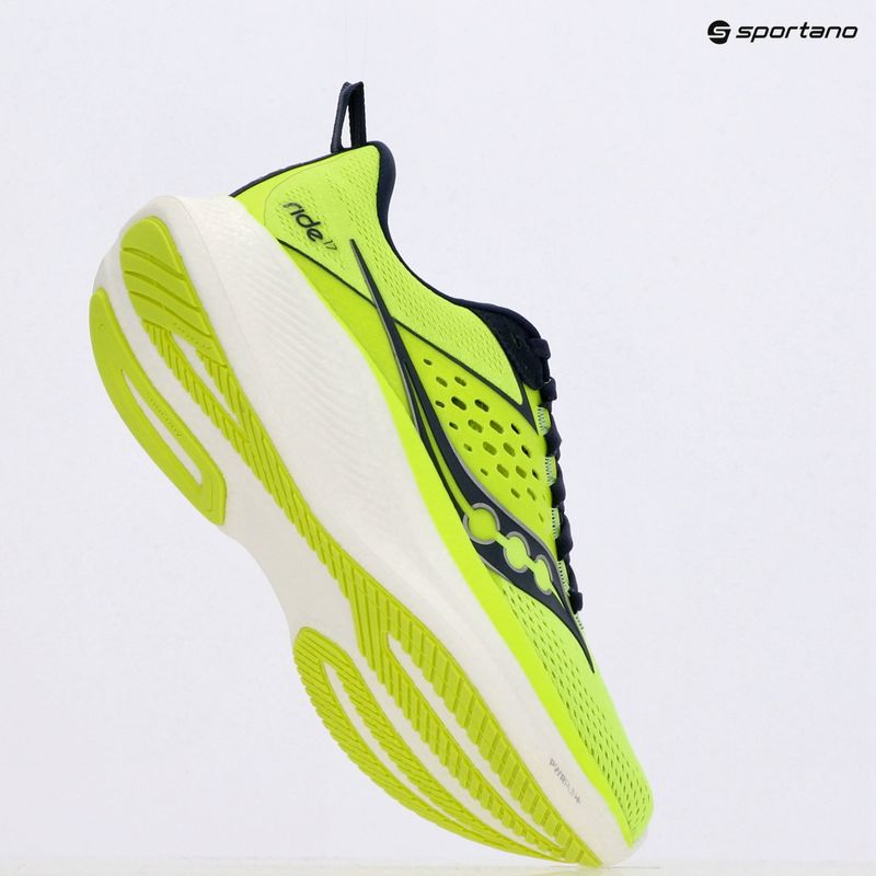 Scarpe da corsa da uomo Saucony Ride 17 citron/navy 9