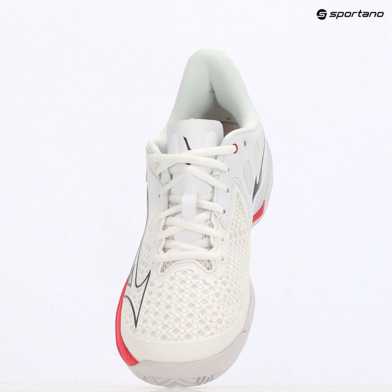 Scarpe da tennis da donna Mizuno Wave Exceed Tour 5 CC non tinto bianco/ombreggiato/rosso opaco 9