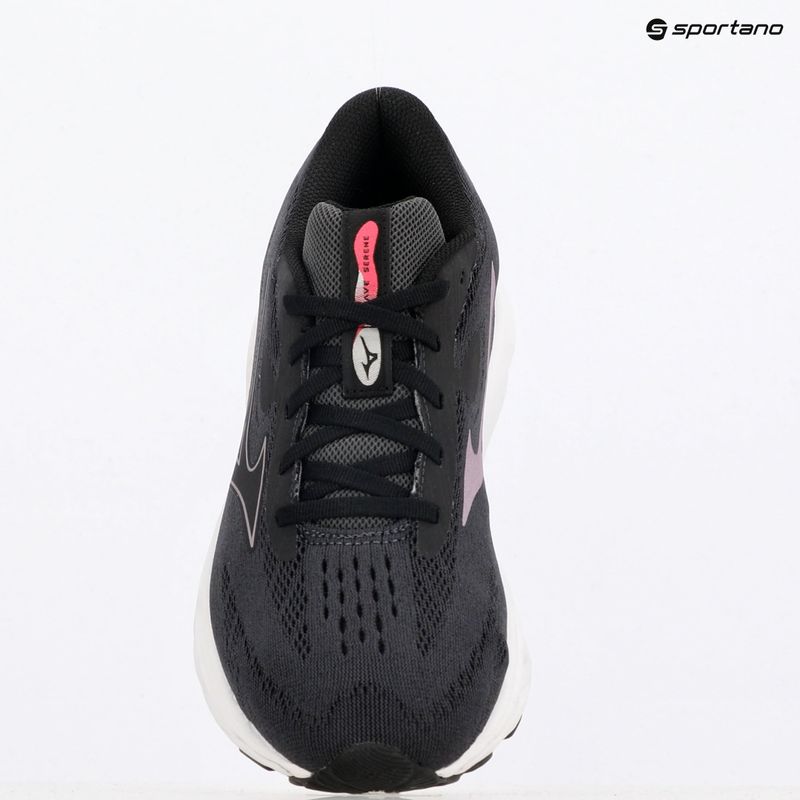 Scarpe da corsa da donna Mizuno Wave Serene ebano/cosmo cromo/bianco 12