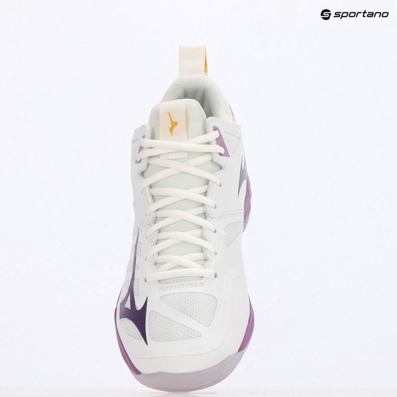 Scarpe da pallavolo da donna Mizuno Wave Dimension Mid bianco/viola patrizia/vintage 9