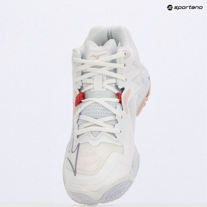 Scarpe da pallavolo donna Mizuno Wave Lightning Z8 Mid bianco/aleuziano/rosa scuro 12