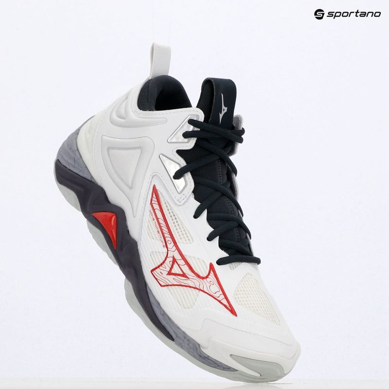 Scarpe da pallavolo Mizuno Wave Momentum 3 Mid bianco/salsa/nero 9