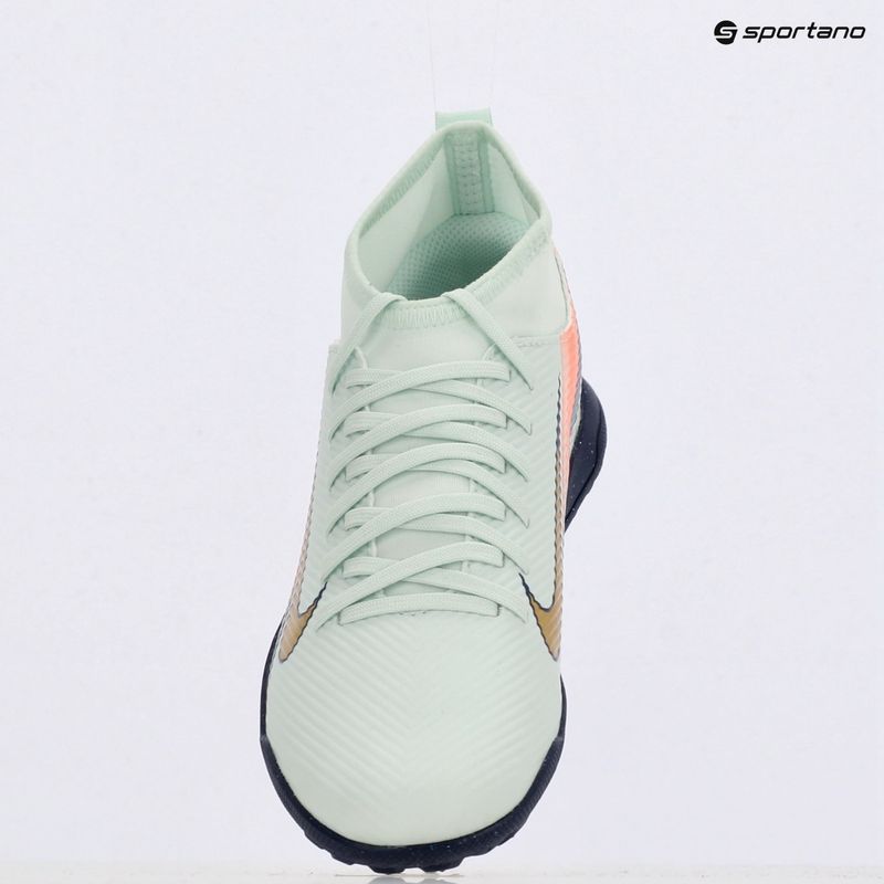 Nike Superfly 10 Club Mercurial Dream Speed TF Jr bambini scarpe da calcio appena verde / impulso cremisi / moneta d'oro metallico 9