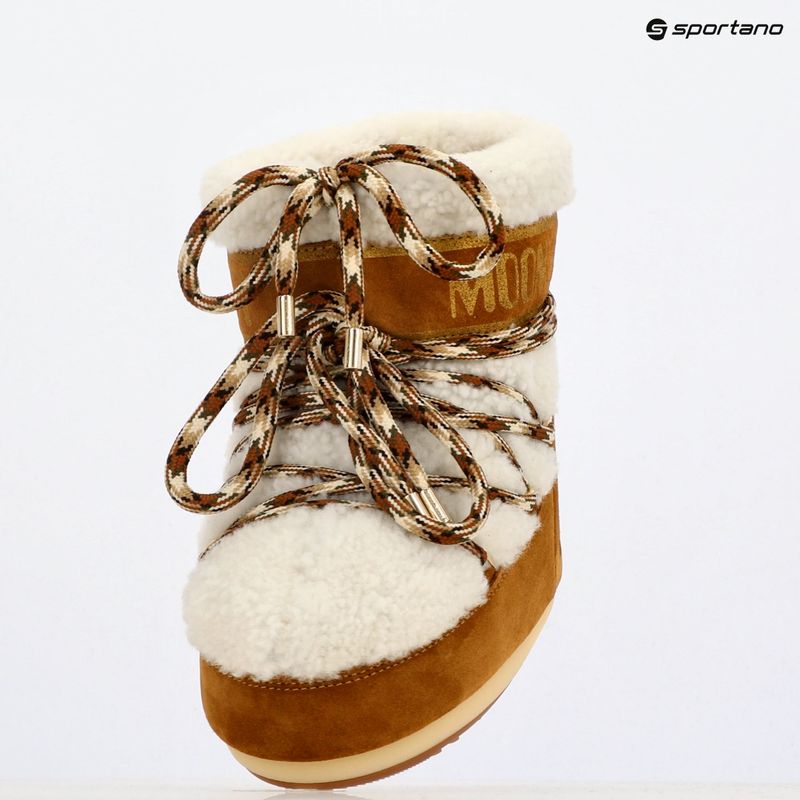 Moon Boot Icon Low Shearling da donna, stivali da neve whisky/bianco sporco 9