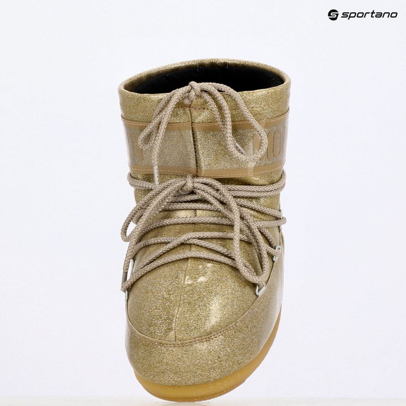 Donna Moon Boot Icon Low Glitter oro stivali da neve 9