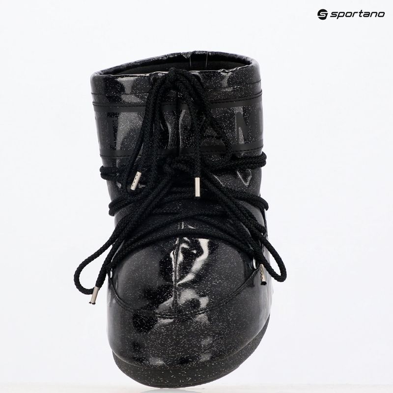 Donna Moon Boot Icon Low Glitter stivali da neve neri 9