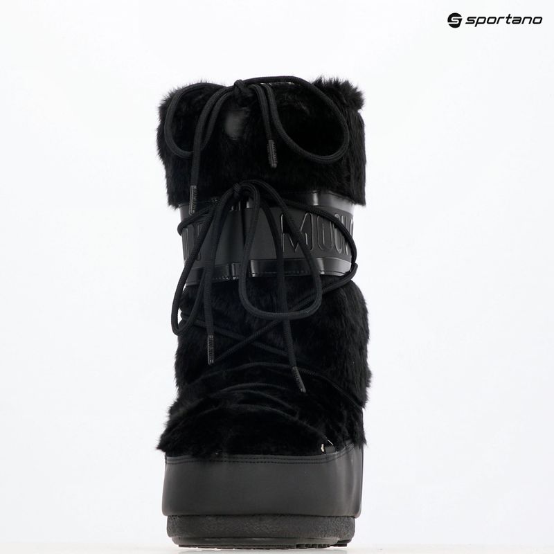 Moon Boot Icon Stivali da neve in pelliccia sintetica nero 9