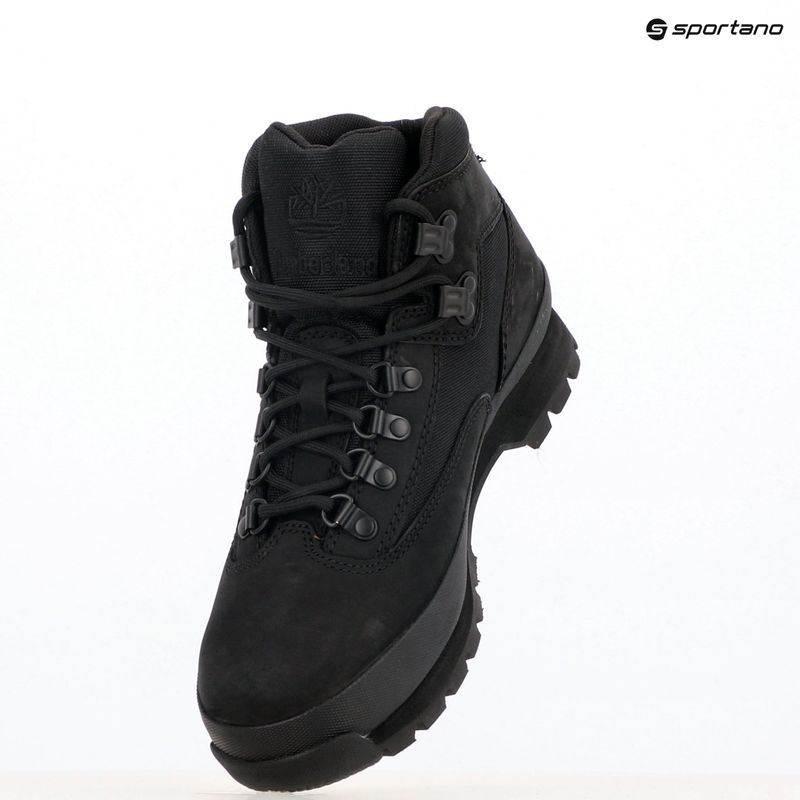 Uomo Timberland Euro Hiker Mid Lace stivali in nabuk nero 9