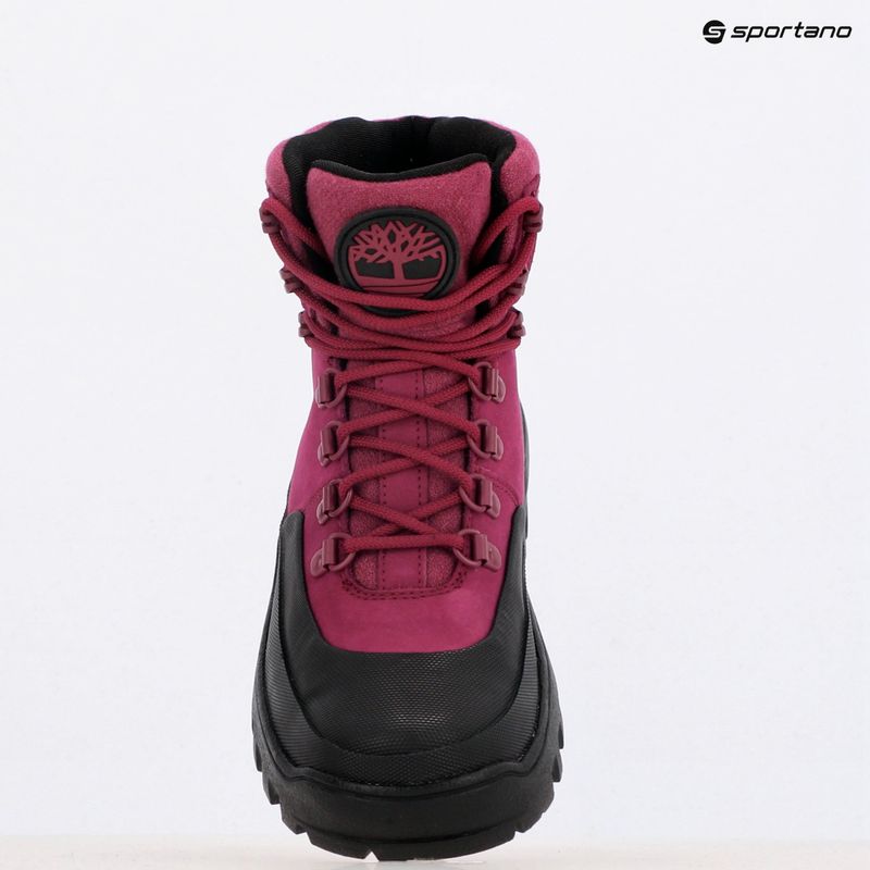 Donna Timberland Vibram Mid Lace Waterproof Boot rosa scuro nubuck 9