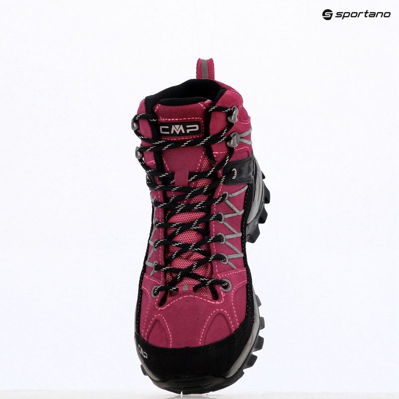 Stivali da trekking da donna CMP Rigel Mid Wp sangria/grigio 9