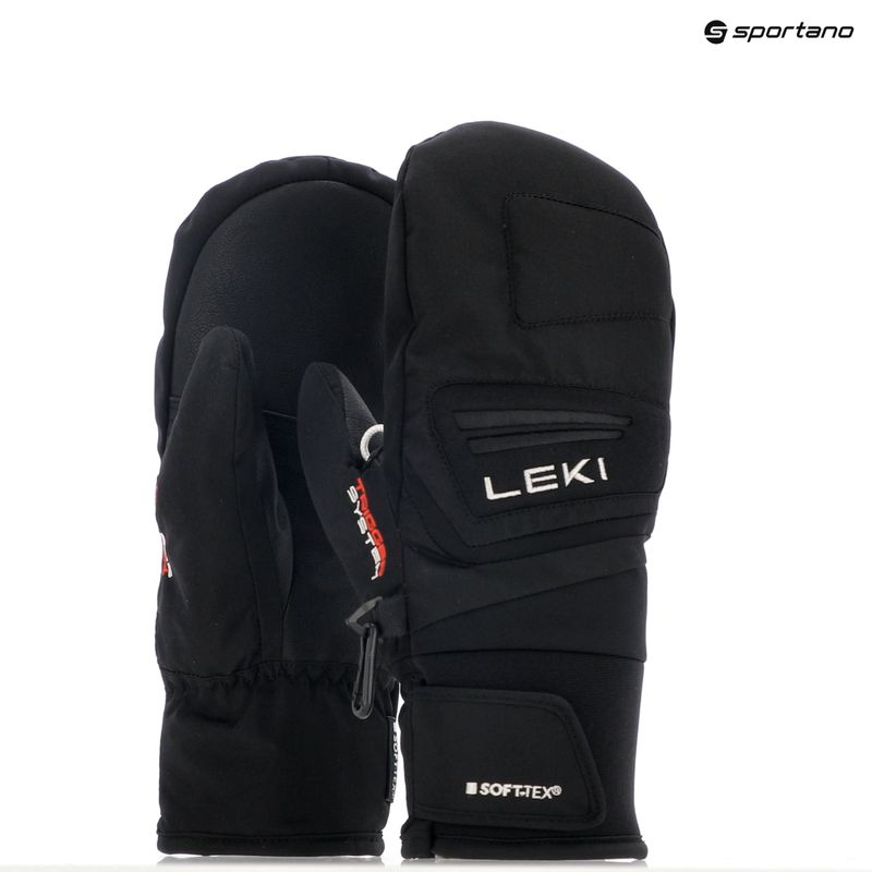 LEKI Griffin 3D Guanti da sci per bambini Junior Mitt nero 10