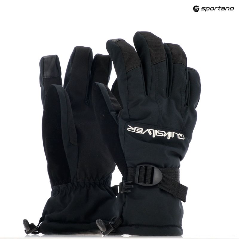 Guanti da snowboard Quiksilver Mission da uomo nero vero 9