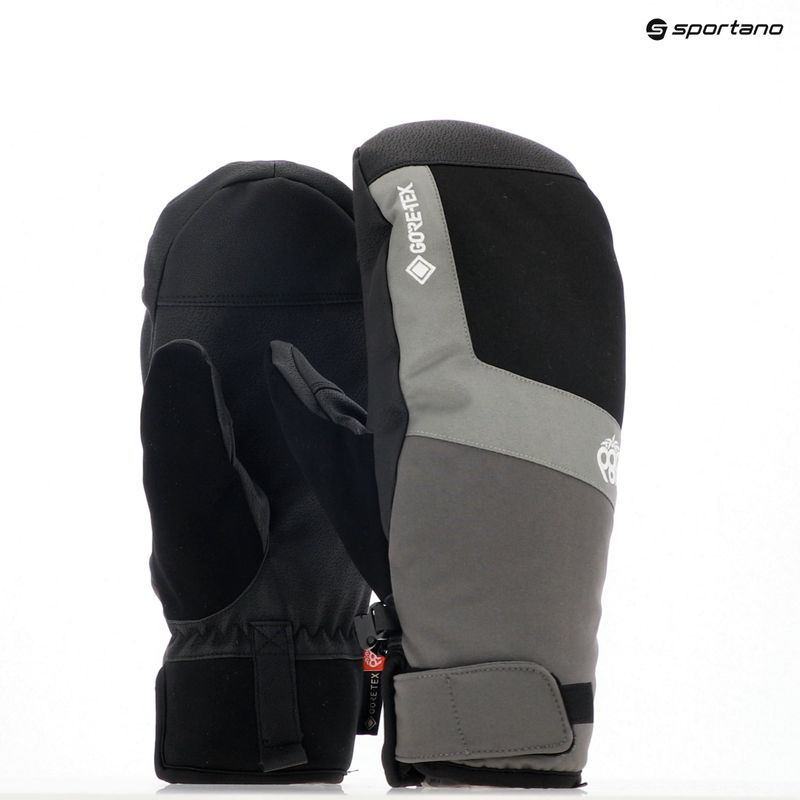 Guanto da snowboard da uomo 686 Gore-Tex Linear Under Cuff Mitt antracite 10