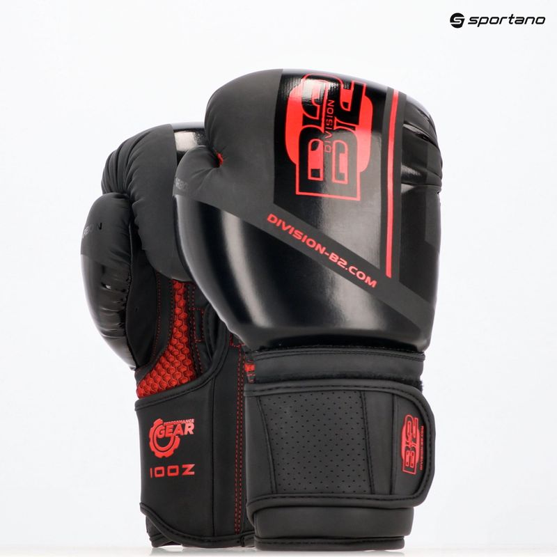 Guanti da boxe DIVISION B-2 Pro Carbon nero/rosso 7