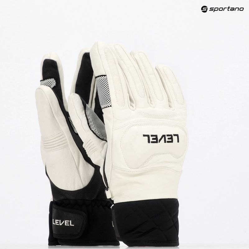 Guanto da sci Level Race nero/bianco 10