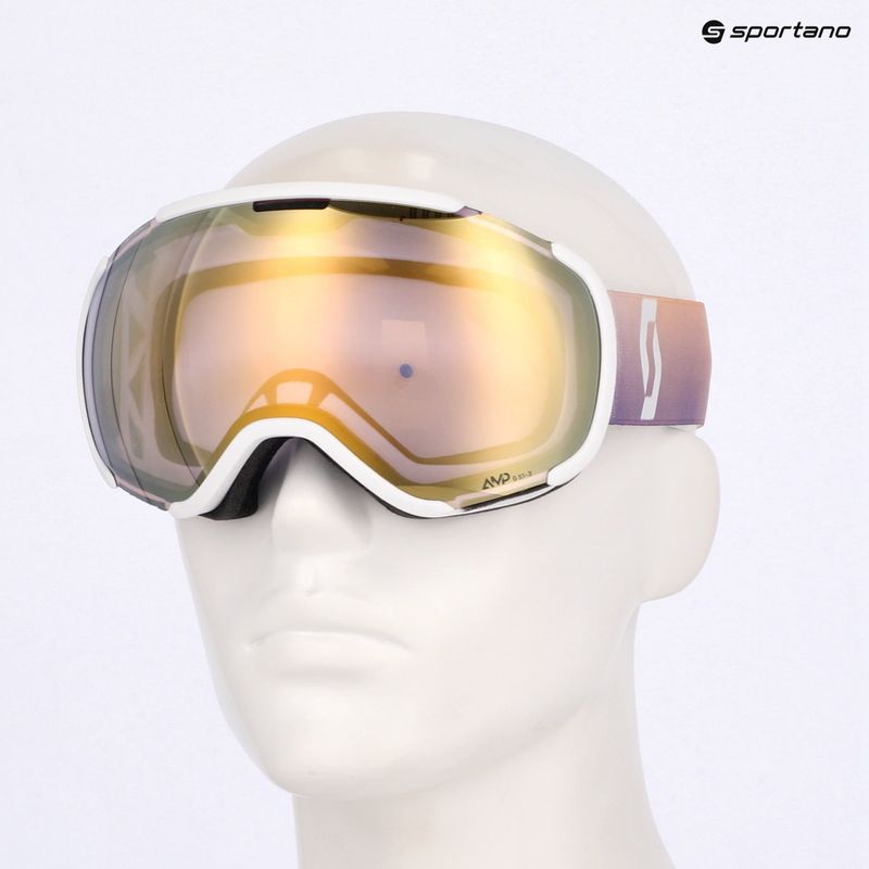 Occhiali da sci SCOTT Faze II LS bianco/rosa tenue/ bronzo chiaro sensibile cromato 7