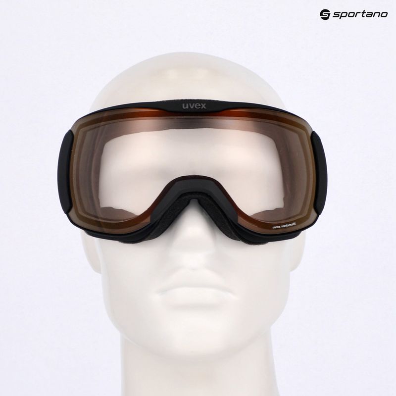 Occhiali da sci UVEX Downhill 2100 V nero opaco/rosso speculare chiaro 7
