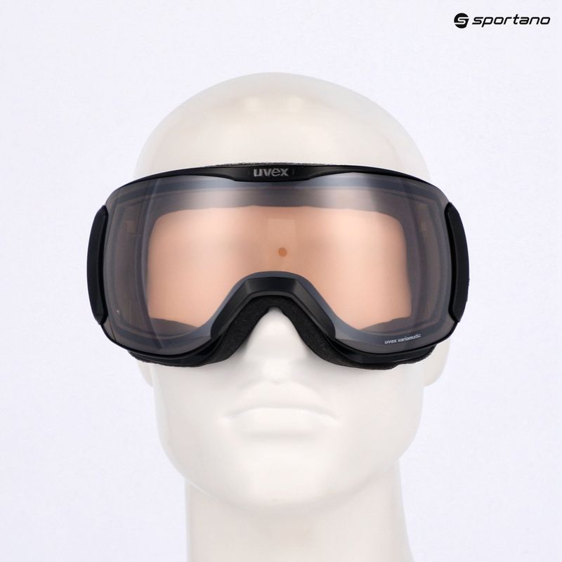 Occhiali da sci UVEX Downhill 2100 V nero lucido/argento specchiato chiaro 7