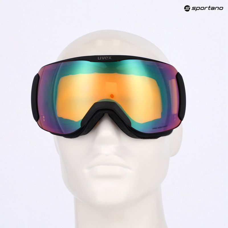 UVEX Downhill 2100 CV occhiali da sci nero opaco/giallo specchiato opale 7