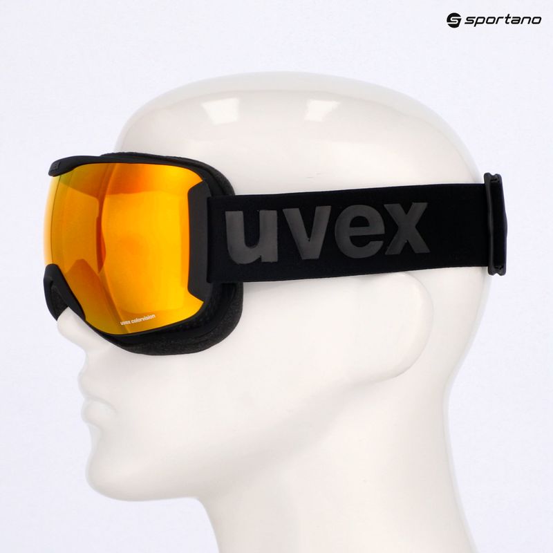UVEX Downhill 2100 CV occhiali da sci nero opaco/specchio arancione giallo 10