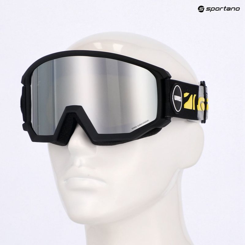 UVEX Athletic CV occhiali da sci nero opaco / argento specchiato verde 7