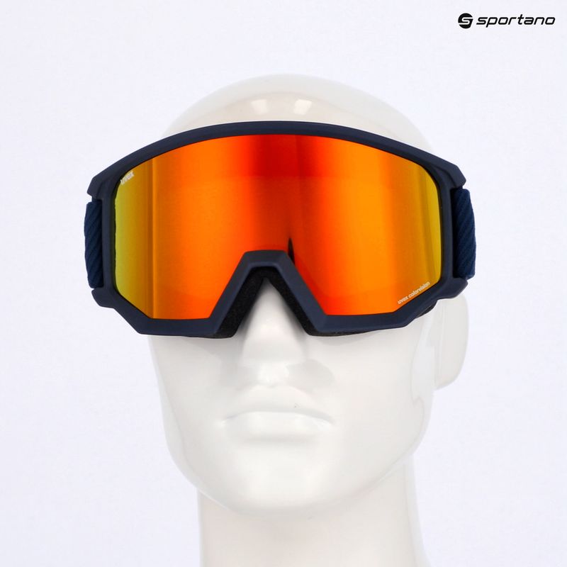 UVEX Athletic CV occhiali da sci navy opaco/specchio arancione verde 6