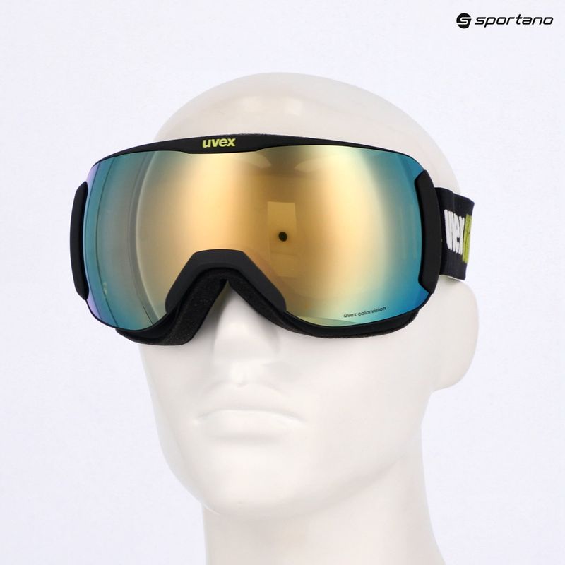 UVEX Downhill 2100 CV Race occhiali da sci nero opaco/specchio oro chiaro 9