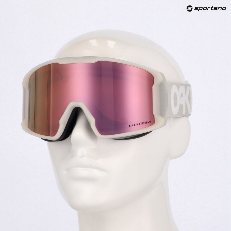 Oakley Line Miner M opaco b1b cool grey/prizm rose gold iridium occhiali da sci 5