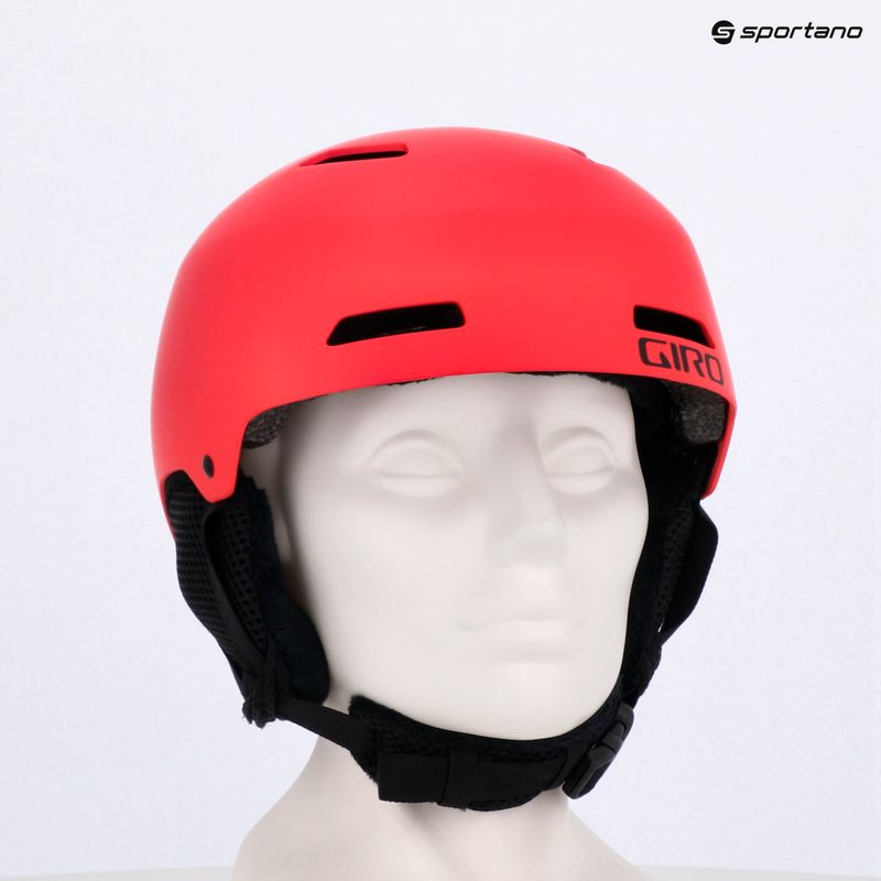 Casco da sci Giro Crue per bambini, rosso brillante opaco 7