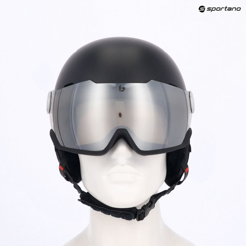 Casco da sci Bollé Might Visor titanio rosso opaco/marrone pistola 11