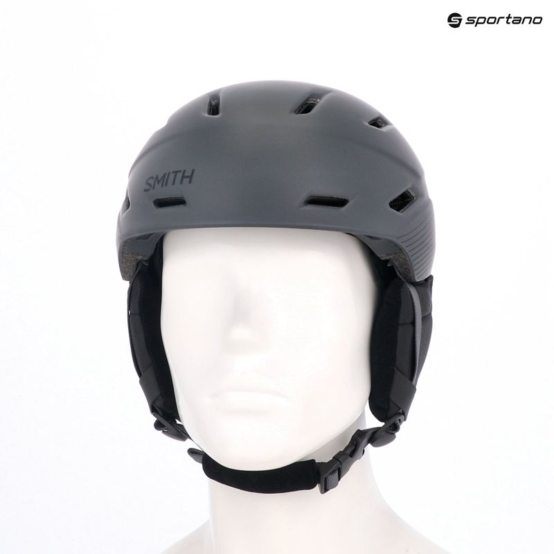 Casco da sci Smith Mission a strisce color ardesia opaco 7