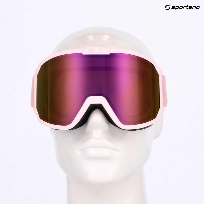 Bliz Rave opaco polvere rosa/marrone rosa multi occhiali da sci 11