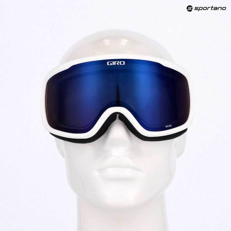 Occhiali da sci da donna Giro Moxie bianco e grigio chute/ cobalto/ giallo 10