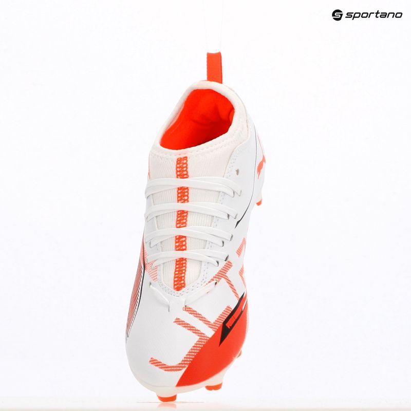 PUMA Ultra 5 Match FG/AG Jr scarpe da calcio bambino puma bianco/puma nero/rosso brillante 9
