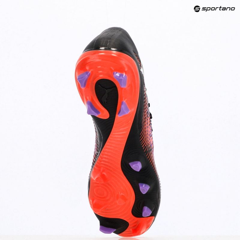 Scarpe da calcio da uomo PUMA Future 8 Match Low FG/AG puma nero/puma bianco/rosso brillante 9