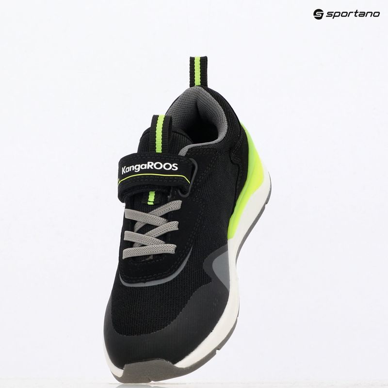 KangaROOS KD-Gym EV scarpe da bambino nero/giallo neon 11