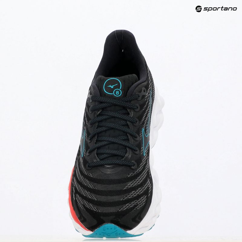 Scarpe da corsa da uomo Mizuno Wave Sky 8 nero/nero/blu smalto 9