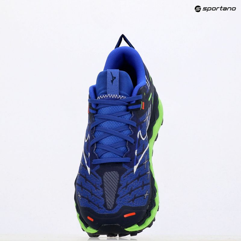 Scarpe da corsa da uomo Mizuno Wave Mujin 10 reflex blu c/bianco/verde gecko 9