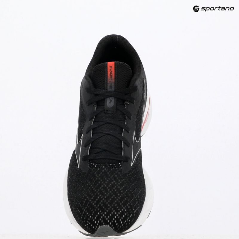 Scarpe da corsa da uomo Mizuno Wave Prodigy 6 nero/argento galassia/rosso ad alto rischio 11