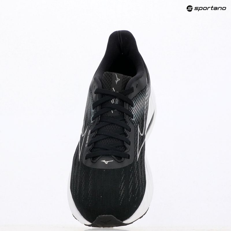 Scarpe da corsa da uomo Mizuno Wave Inspire 21 nero/argento/grigio metallico 9