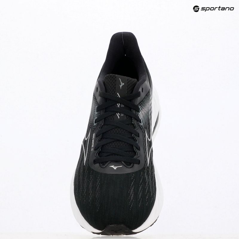 Scarpe da corsa da uomo Mizuno Wave Inspire 21 2E nero/argento/grigio metallizzato 9