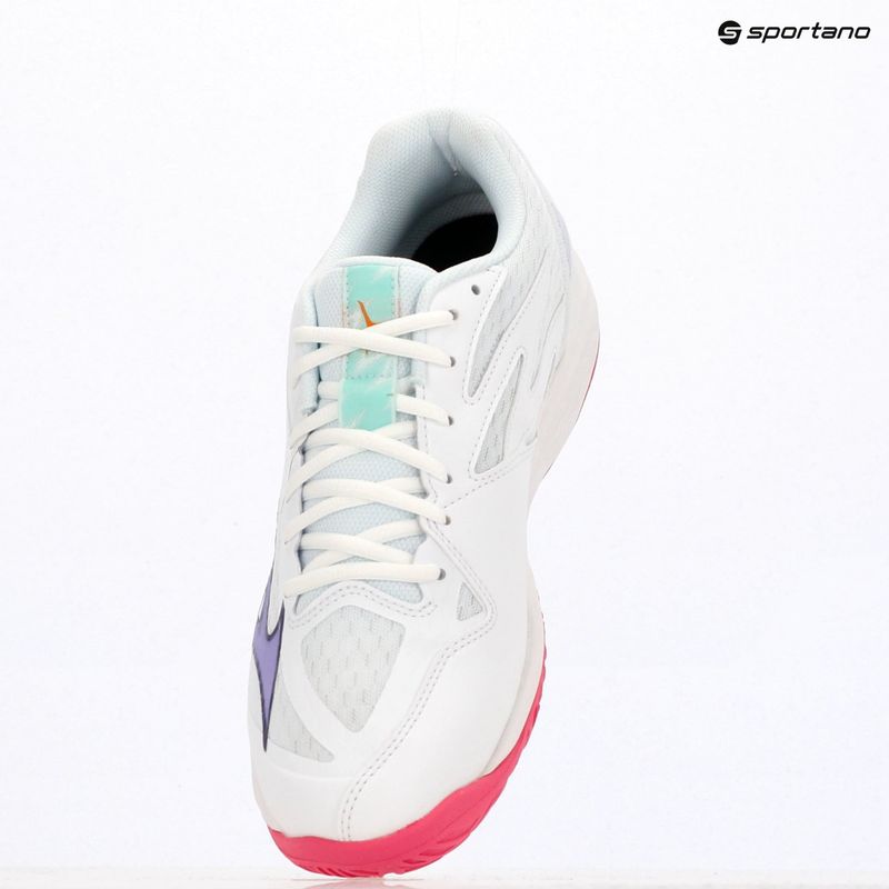 Scarpa da pallavolo Mizuno Thunder Blade Z bianco/viola indaco/rosa camelia 11