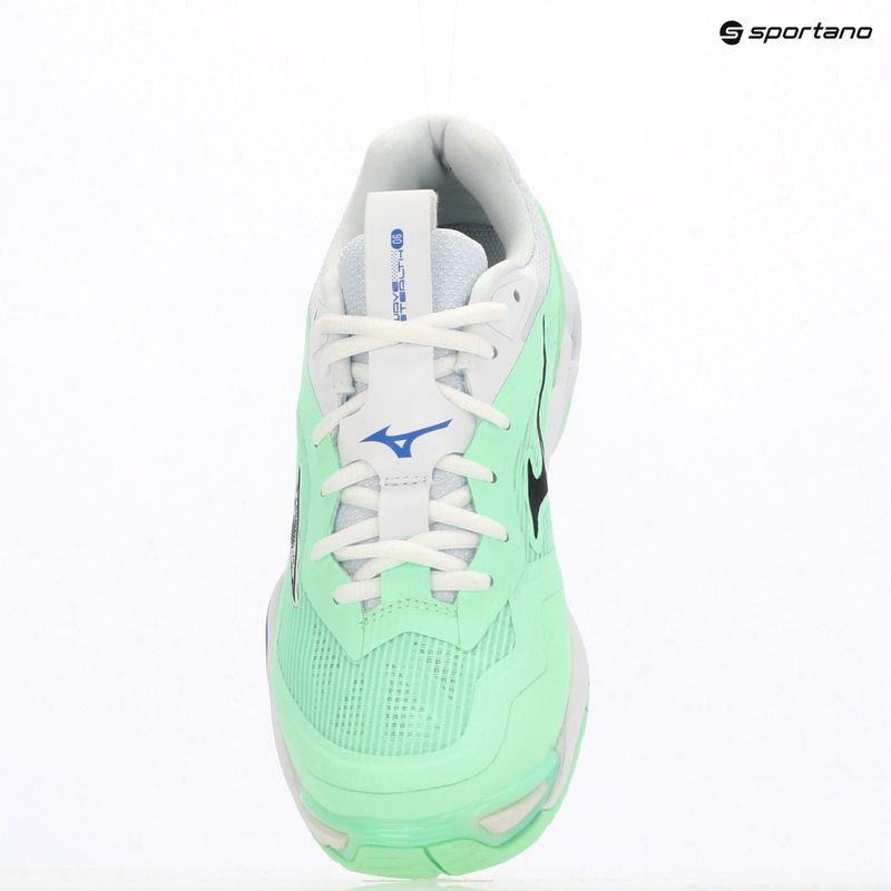 Mizuno Wave Stealth 6 scarpe neo menta/nero/blu di frontiera 9