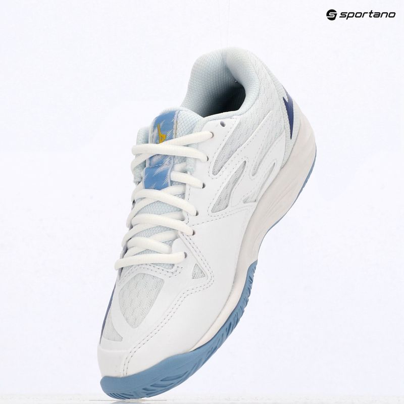 Scarpe da pallavolo per bambini Mizuno Lightning Star Z7 bianco/blu/bel air blue 11