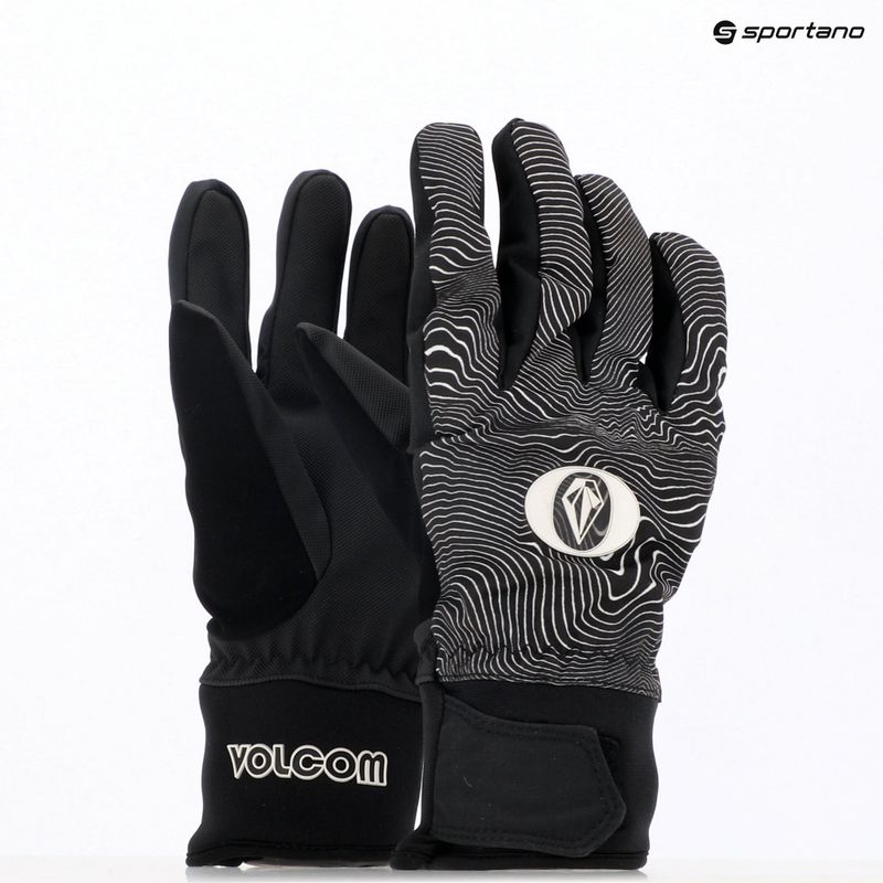 Guanto da snowboard Volcom V.Co Crail da uomo con stampa nera 6