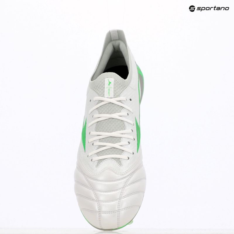 Scarpe da calcio uomo Mizuno Morelia Neo IV β Japan Md bianco/verde neon/grigio freddo 3c 10