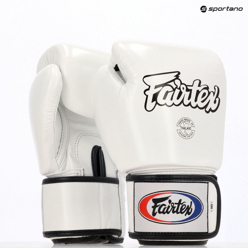 Guanti da boxe bianchi Fairtex Universal "Tight-Fit" Design 4