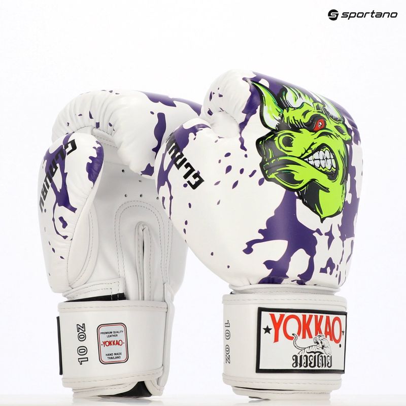 Guanti da boxe da uomo YOKKAO Angry Bull bianco 12